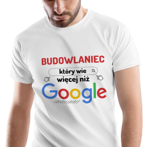 T-Shirt Męski dla Budowlańca na Urodziny M Prezent