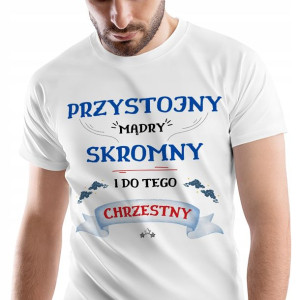 T-Shirt Męski Dla Chrzestnego Koszulka M Prezent