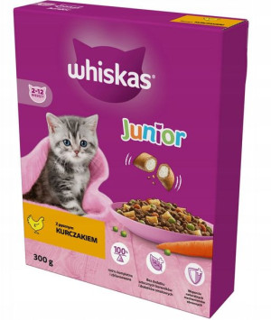 WHISKAS Junior z kurczakiem karma dla kociąt 300g