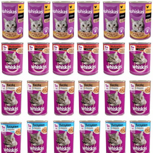 WHISKAS mokra karma dla kota MIX SMAKÓW 24x400g