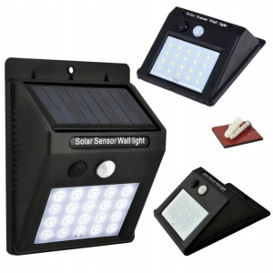 Lampa Solarna Z Czujnikiem Zmierzchu Ruchu Lampka
