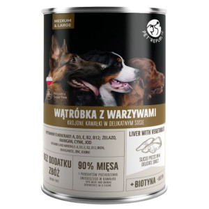 PetRepublic Mokra Karma Dla Dorosłych Psów Z Kawałkami Wątróbki i Warzywami