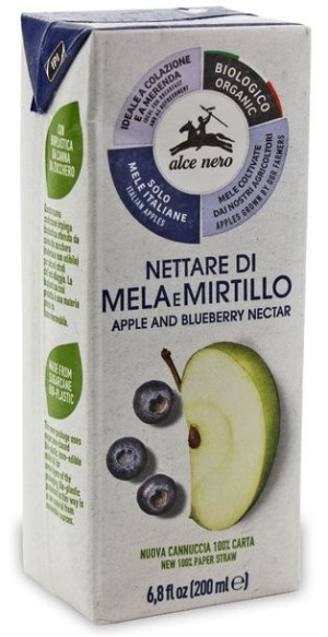 Nektar jabłkowo-borówkowy BIO 200 ml Alce Nero