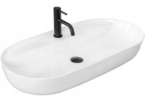 Umywalka Ceramiczna Nablatowa Aura 81x41 REA