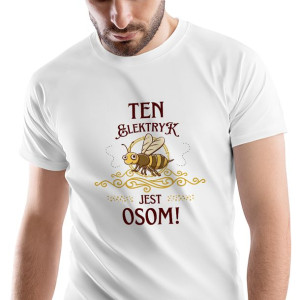 T-Shirt Męski Dla Elektryka na Urodziny S Prezent