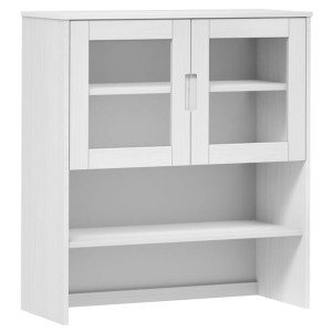 Nadstawka MOLDE, biała, 90x35x100 cm, lite drewno sosnowe