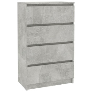 Komoda, szarość betonu, 60x35x98,5 cm, materiał drewnopochodny