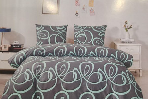 Pościel Szara Z Bawełny 160x200 Bawełna Cotton