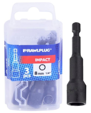 Rawlplug Nasadki Udarowe Z Napędem 1/4" 8x65 3szt