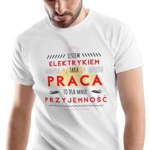 T-Shirt Męski Dla Elektryka Urodziny XXL Prezent