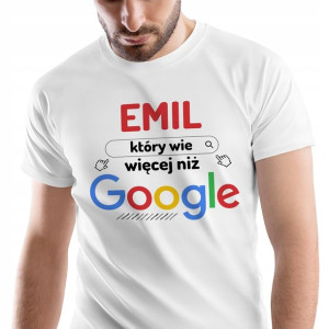 T-Shirt Męski Dla Emila Koszulka L Prezent