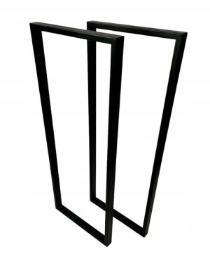 Komplet dwóch wysokich czarnych nóg stalowych 40x80cm loft stelaż