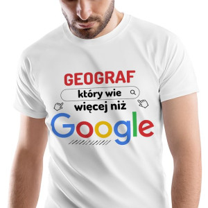 T-Shirt Męski Dla Geografa Koszulka S Prezent