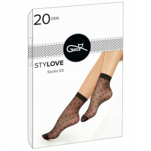 Skarpetki Gatta STYLOVE 03 20 den serca czarne uni