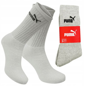 Puma skarpety zakostki, szare, 3 Pary, 43-46