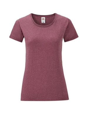Fruit of the Loom 5PAK - Koszulka damska Iconic Heather Burgundy (H1) XL