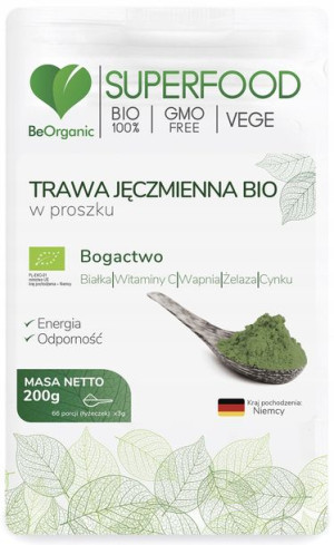 Trawa Jęczmienna Bio W Proszku 200g / Beorganic