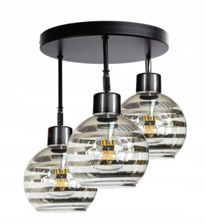 Lampa do Kuchni LED Sufitowa 3XE27 SZKLANA