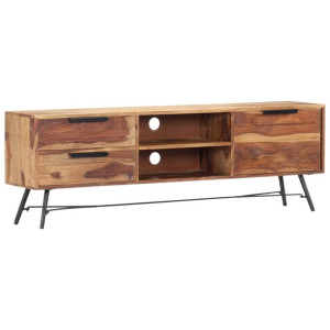 Szafka pod TV, 140x28x47 cm, lite drewno sheesham