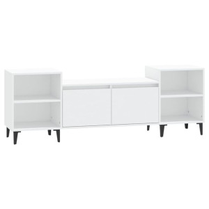 Szafka pod TV, biała, 80x36x50 cm, materiał drewnopochodny