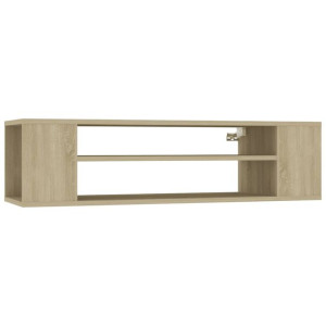 Wisząca szafka TV, dąb sonoma, 100x30x26,5 cm, płyta wiórowa
