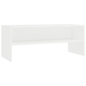 Szafka pod TV, biała, 100 x 40 x 40 cm, płyta wiórowa