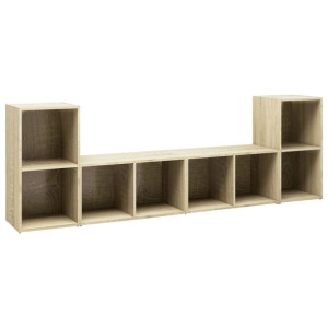 Szafki TV, 4 szt., dąb sonoma, 72x35x36,5 cm, płyta wiórowa