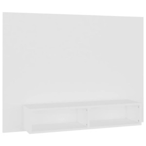 Wisząca szafka pod TV, biała, 120 x 23,5 x 90 cm, płyta wiórowa