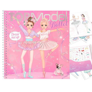 Top Model Kolorowanka Zestaw Kreatywny z Naklejkami Dress Me Up Balet 12125