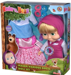 Lalka Masza z Sukienkami i Melodią 30cm Simba