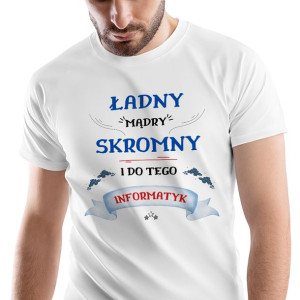 T-Shirt Męski Dla Informatyka na Urodziny S