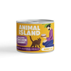 Animal Island Mokra Karma Dla Dorosłych Kotów z Kurczakiem i Królikiem 200