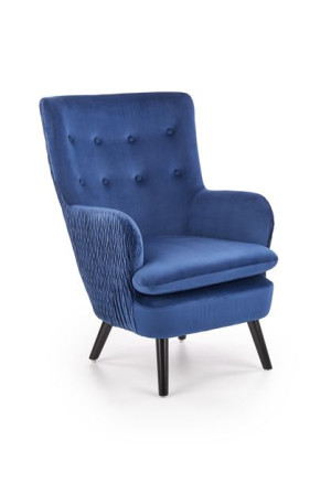 Ravel Fotel Wypoczynkowy Wygodny Uszak Granatowy