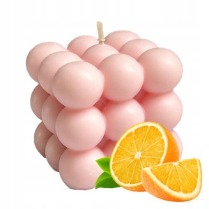 Świeca BUBBLE POMARAŃCZA wolnostojąca soja RÓŻ