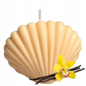 Świeca świeczka MUSZLA MUSZELKA wanilia 155g