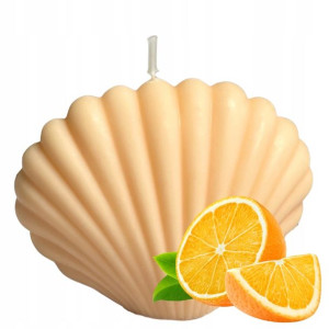 Świeca świeczka MUSZLA soczysta pomarańcza 155g