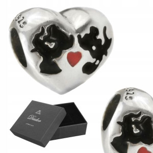 Srebrna zawieszka charms serce serduszko 925