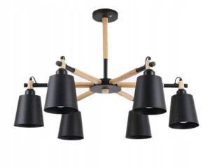 Lampa Sufitowa Wisząca Retro Loft Czarna