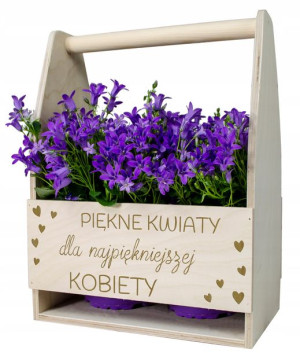 Skrzynka Doniczka Na Kwiaty Dla Dziewczyny Prezent Na Dzień Kobiet Grawer