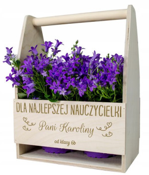 Skrzynka Doniczka Na Kwiaty Dla Nauczycielki Dzień Nauczyciela Prezent