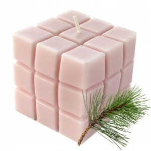 Świeczka Kostka Rubika sosnowa SOJOWA 225g