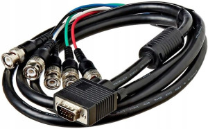 Kabel SVGA HD15 męski na 5 x BNC 1.8m MANHATTAN