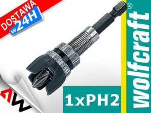 Wolfcraft Uchwyt Końcówek Z Regulowanym Ogranicznikiem Głębokości Wkręcania