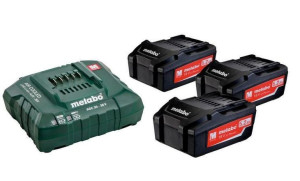Metabo Zestaw Akumulatorów 3x5.2ah + Ładowarka Asc 30-36 V