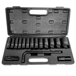 Rockforce Nasadki Udarowe Długie 15szt.+1 1/2" 10-36mm