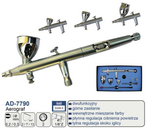 Adler Aerograf 0,2mm+0,3mm Ad-7790