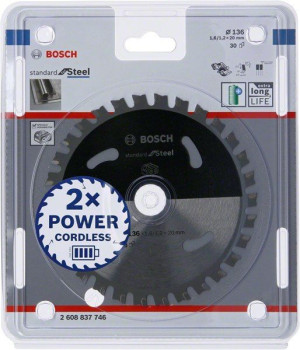 Bosch Piła Standard.stal 136x20x30z Accu
