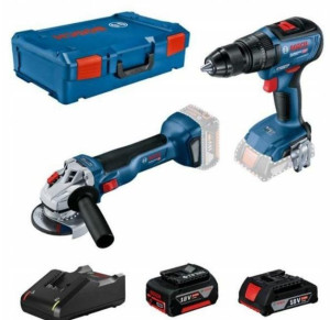 Bosch Zestaw 18v Gws 18v-10 + Gsb 18v-50 + Gal18v-40 + Xl-boxx