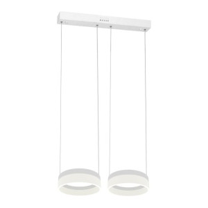 Lampa wisząca LED Ring 2 punktowa biała ML406 - Milagro