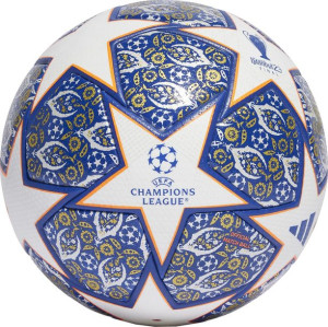 Piłka nożna adidas UCL Pro Istanbul biało-niebiesko-pomarańczowa HU1576